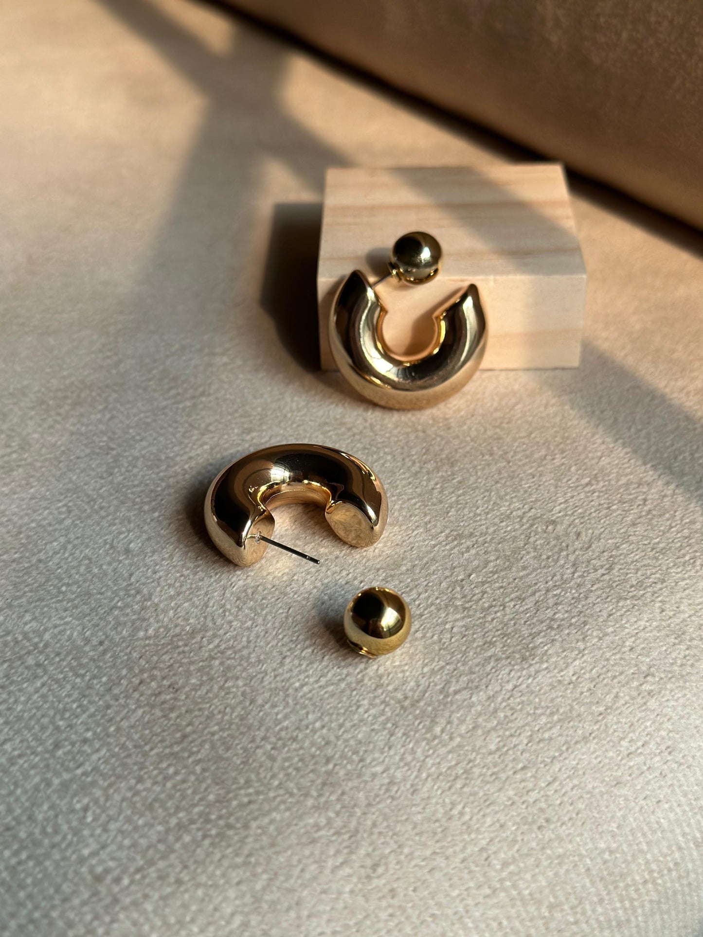 Gold chunky hoops