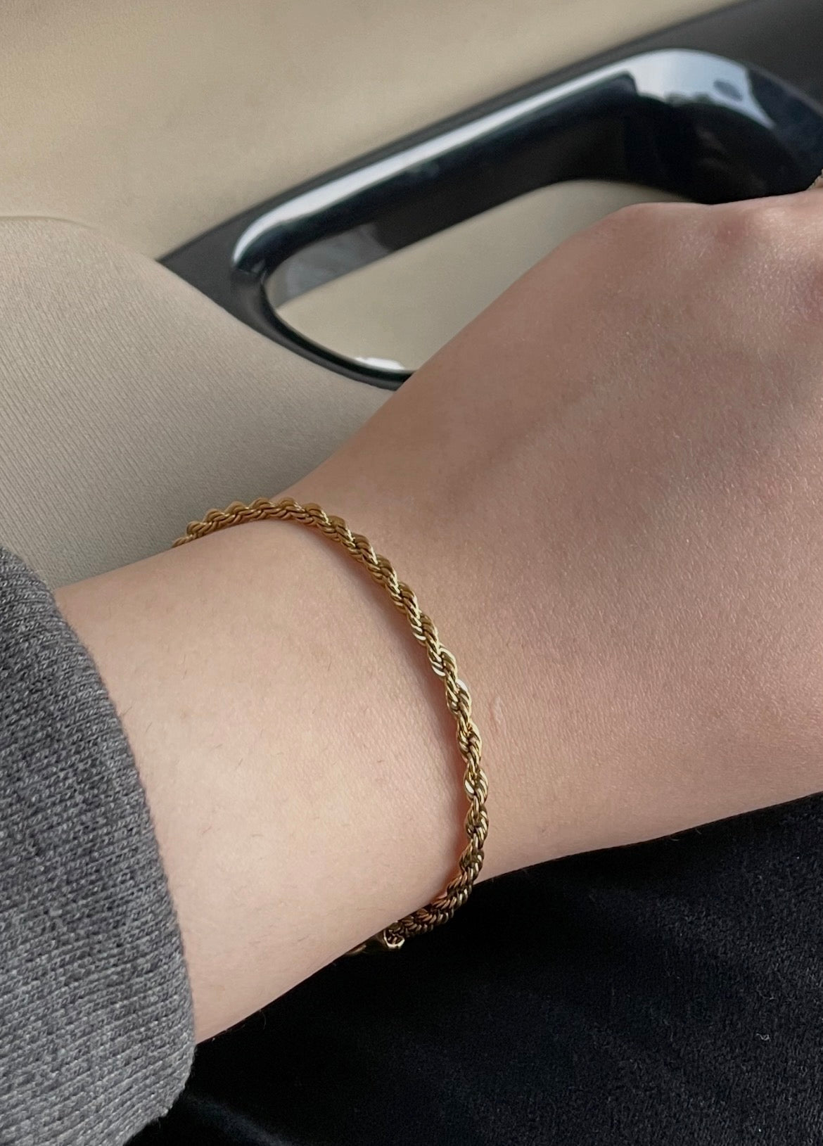 Twisted gold bracelet