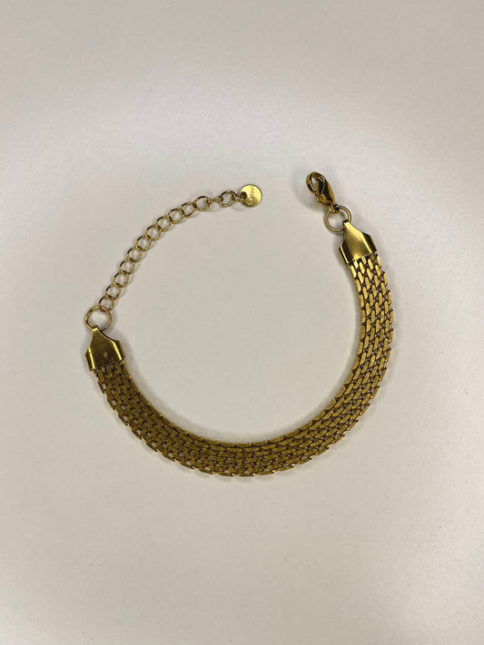 Gold mesh bracelet