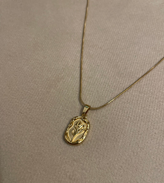 Autumn rose necklace