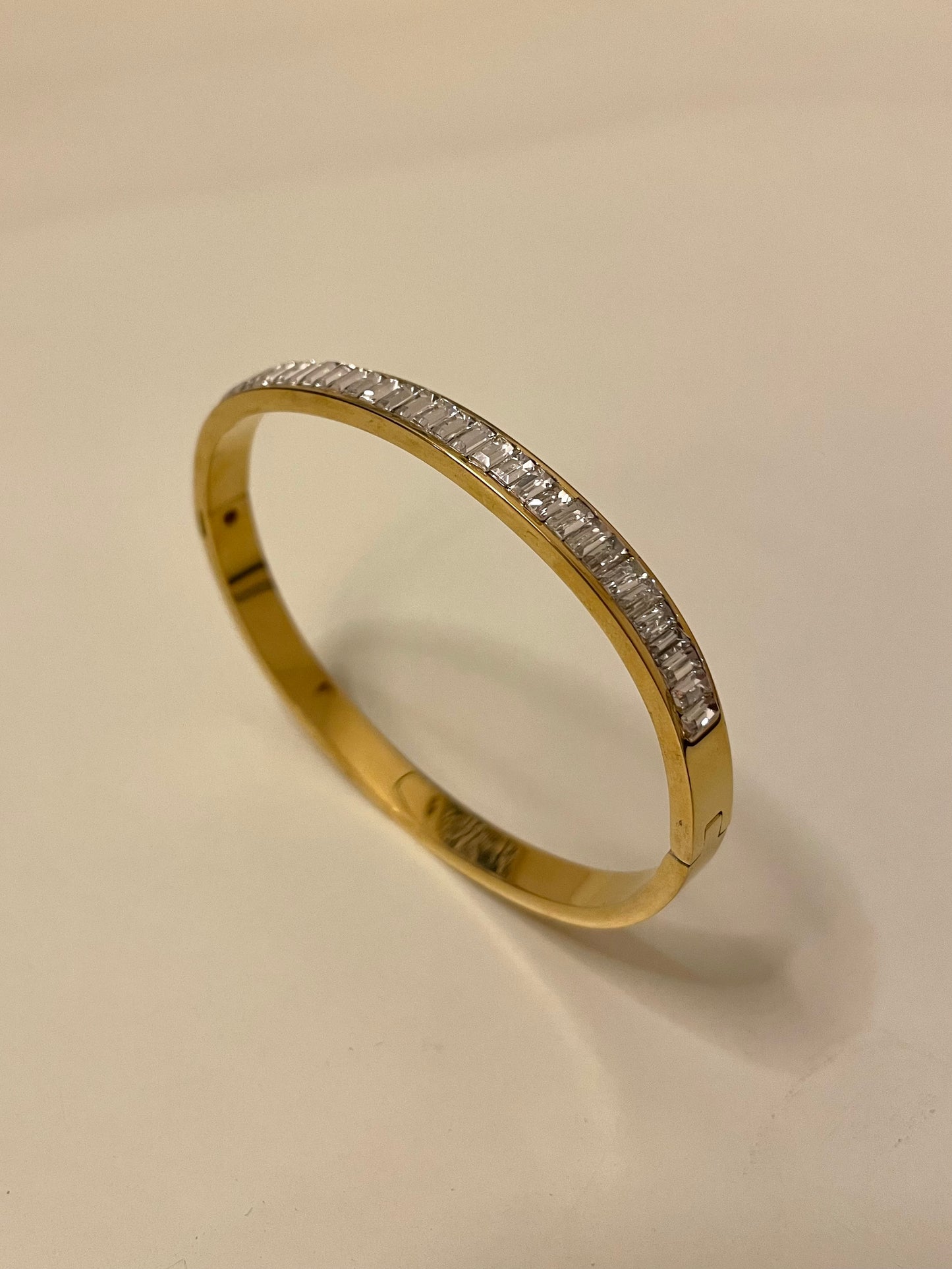 Gold zircon cuff