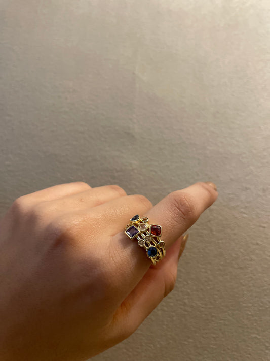Gemstone Symphony Ring