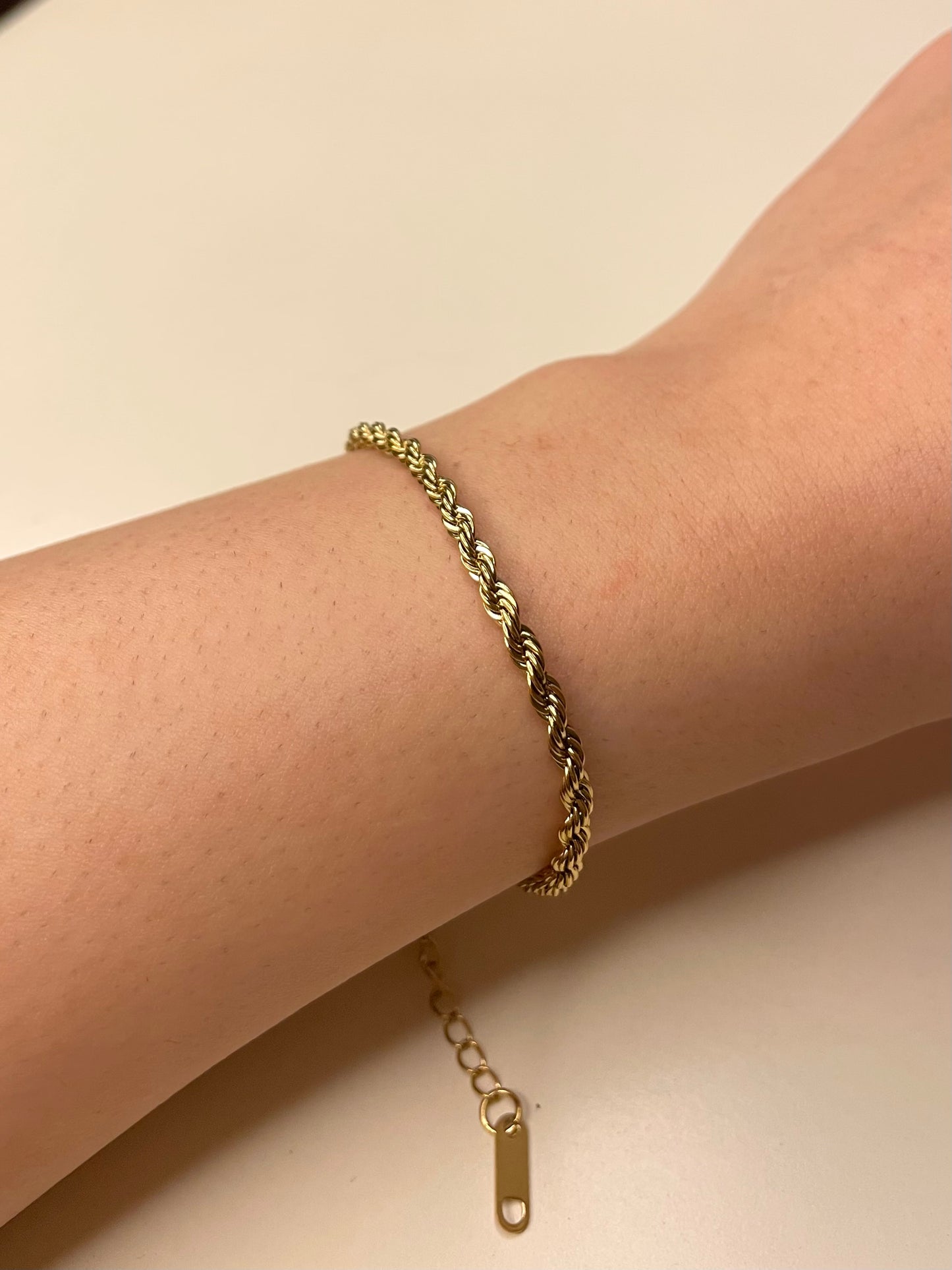 Twisted gold bracelet