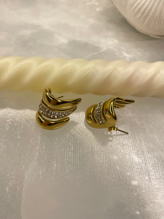 Golden Whisper studs